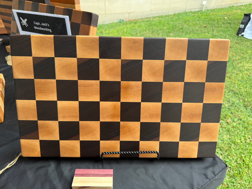 Maple and Walnut End grain cutting board