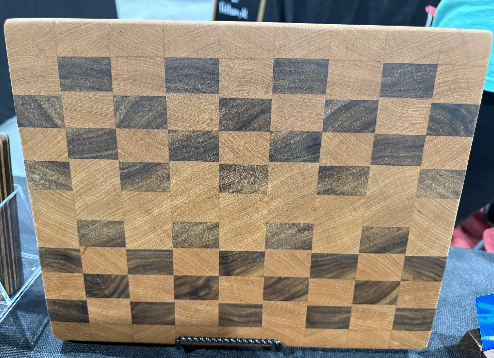 Walnut and cherry end grain