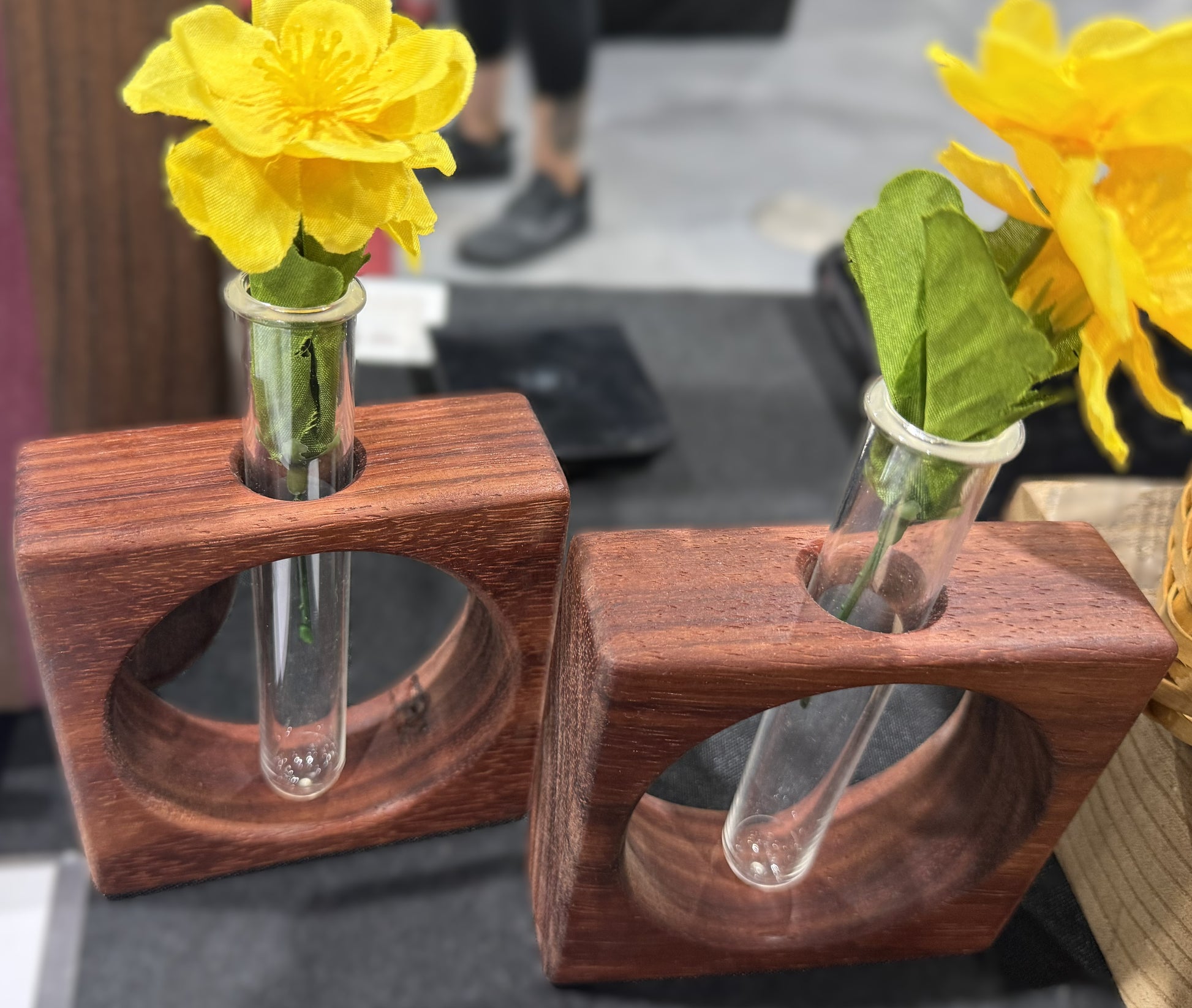 Hardwood bud vase